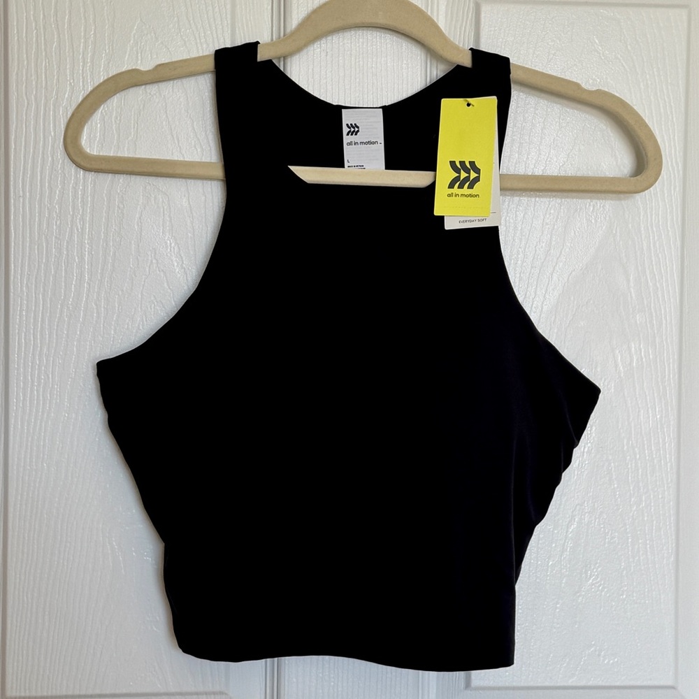 All in Motion Everyday Soft High-Neck Crop Tank Top Large